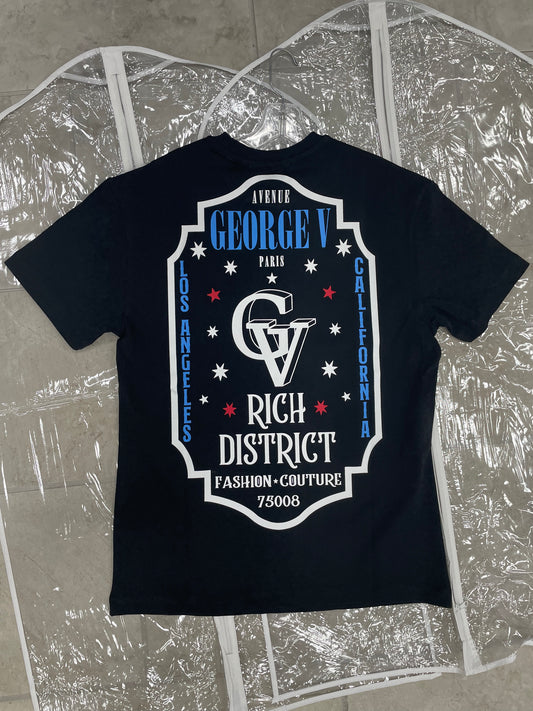 GEORGE V “Los Angeles Tee” (Black)