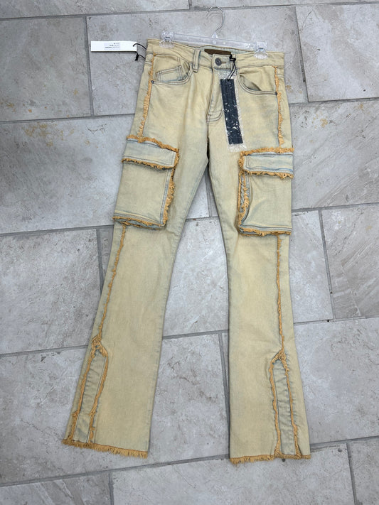 KDNK Stacked Jeans “Stone Wash Brown”